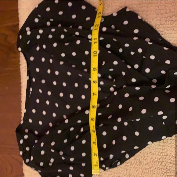 Women’s Black High Slit Polka Dot Maxi Dress Sz S - Picture 3 of 6